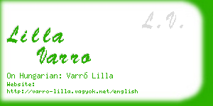 lilla varro business card